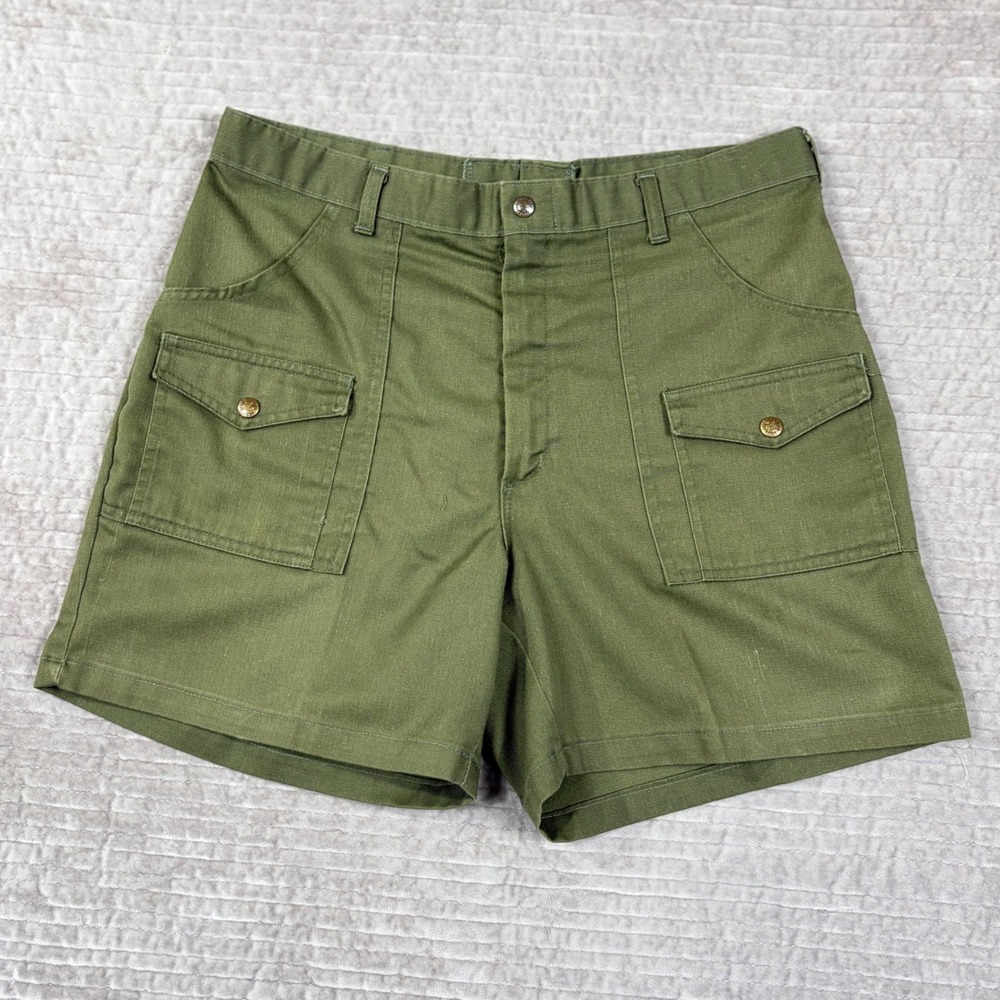 Vintage Boy Scouts of America BSA Official Uniform Shorts Olive Green 36 Waist